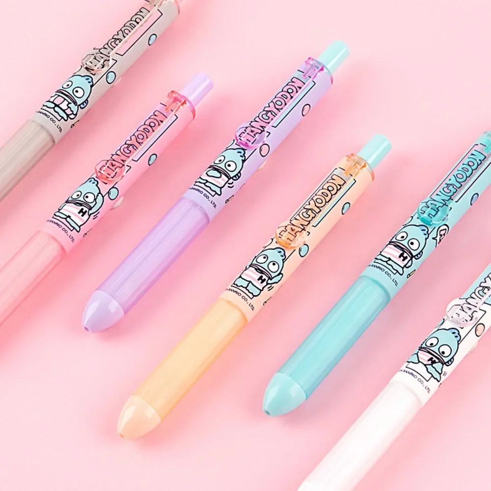 Han Yu Don Anime Periférico Gel Pen, Kawaii Diário do Estudante, Exame, Desenhos Animados bonitos, Aluno, Estudo, Papelaria, Festivais Presente, Preto, 6pcs por conjunto