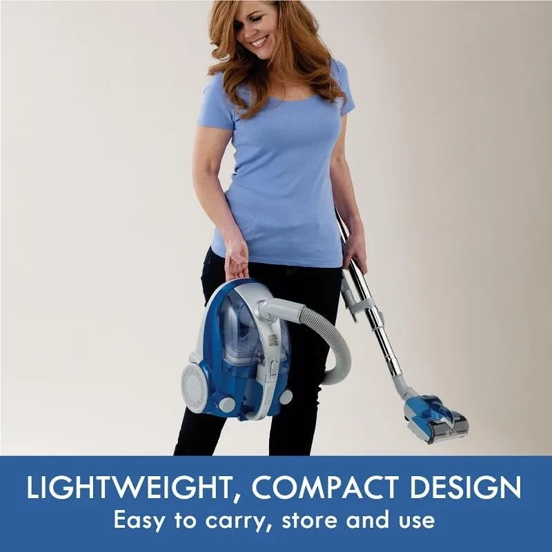 ケンモア-軽量ヘパキャニスターバキューム、ペットに優しい、可変モード、格納式コード、ペットブラシ、青
