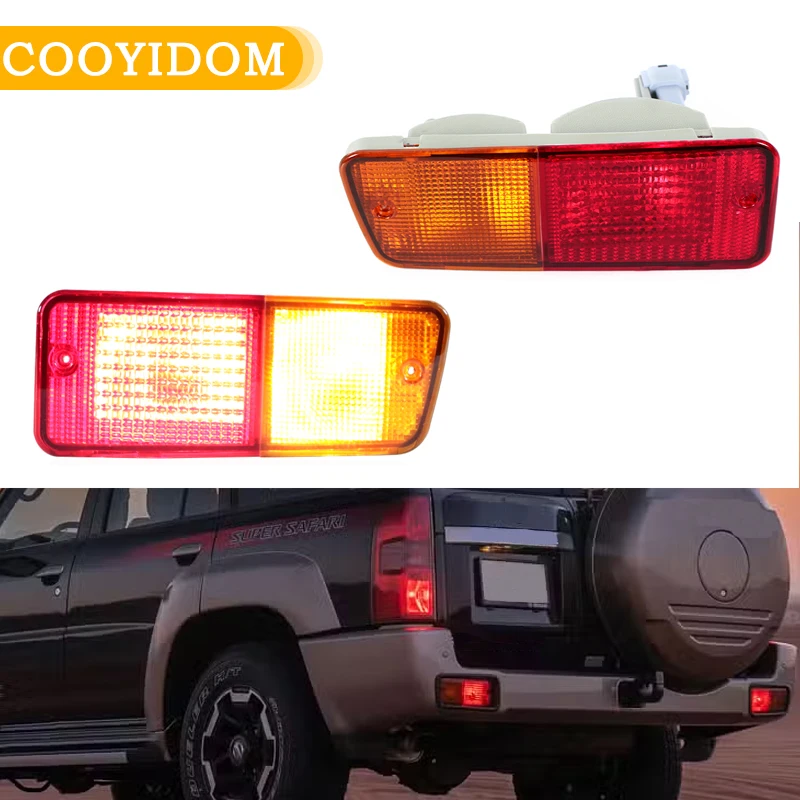 

Задний бампер автомобиля, противотуманные фары, стоп-сигнал, индикатор для Nissan Patrol GU Y61 2001 2002, 2003, 2004, серия, задние фонари