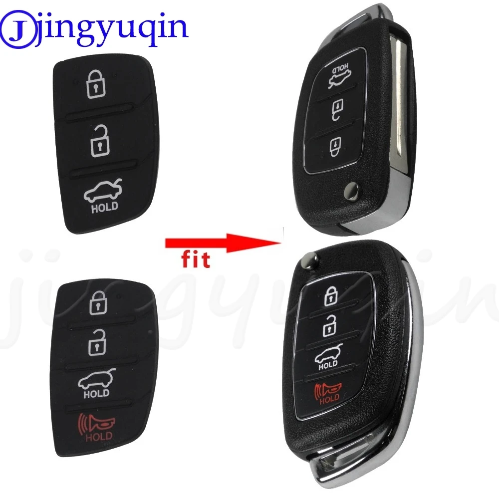 3/4 Buttons Silicone Car Remote Flip Key Fob Shell Cover Case For Hyundai Creta I10 I20 Tucson Elantra Santa Fe 2016 2017 2018