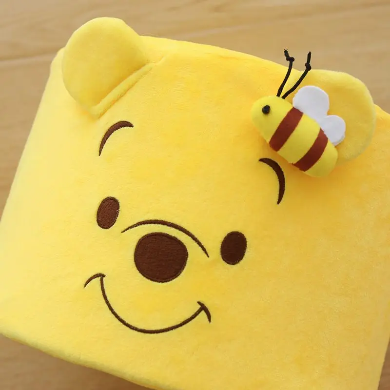 Bonito disney winnie the pooh simples moda criativa padrão de desenho animado novo banco cilíndrico leve e confortável não dobrável