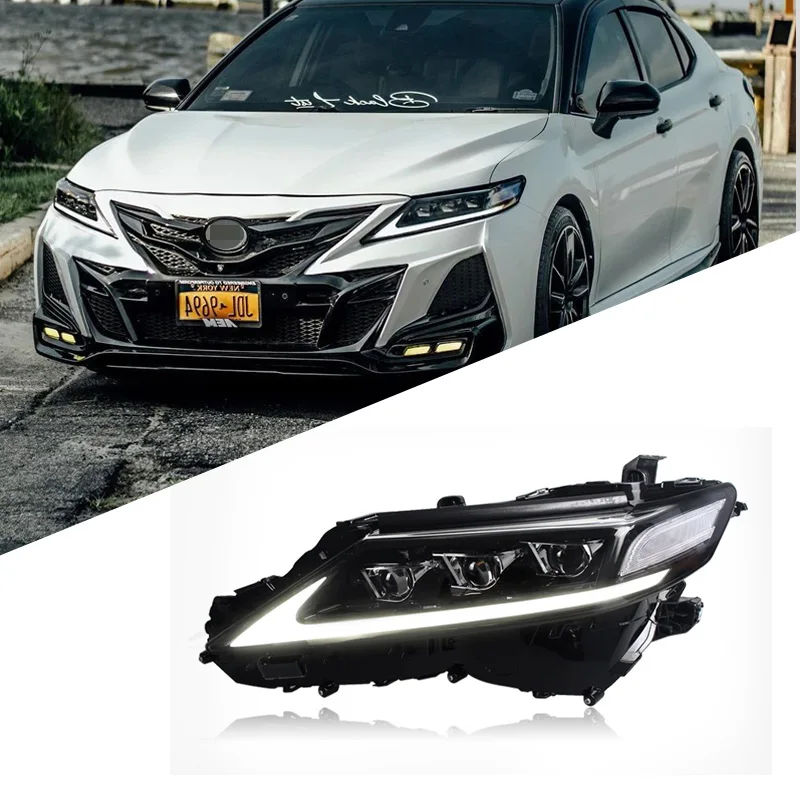 Suitable for Toyota 8th generation Camry 2018-UP headlight assembly modified LED daytime running lights streamer turn lights