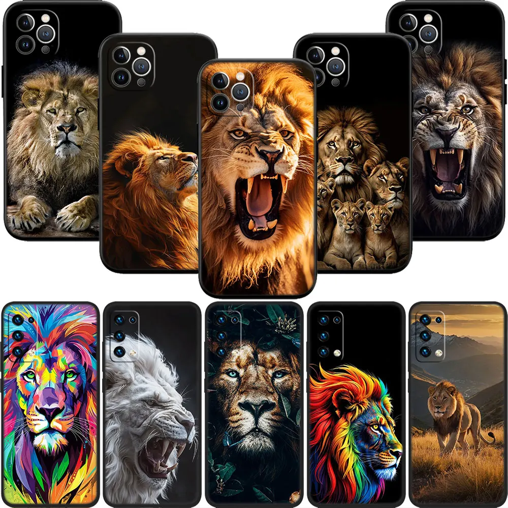 DK2 Animal lion Phone Case for Samsung Galaxy A11 A12 A13 A15 A52S A53 A55 A56 A70 A71 A72 A73 F06 F16 F56 S10 Plus S10e
