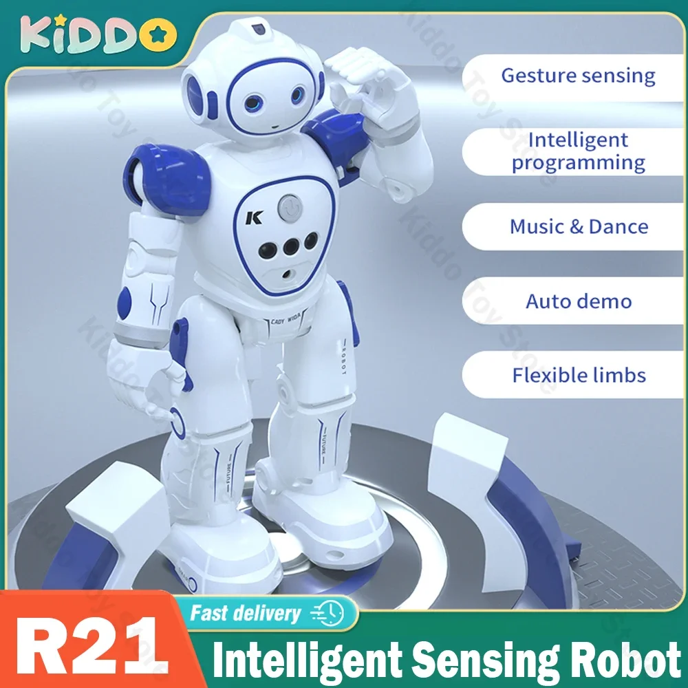 

RC Robot Toys Gesture Sensing Remote Control Intelligent programmed by electric Robot Toy Dancing Music Christmas Education Gift