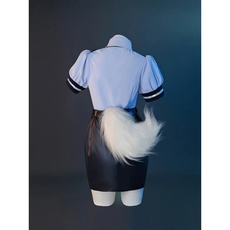 ROLECOS 여성 경찰관 유니폼, 파란색 여성 카니발 코스프레 코스튬, 제로 렘 소녀 송곳니와 다른 세상