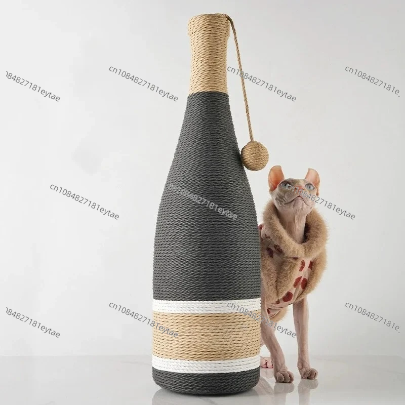 

Новая когтеточка для кошек в форме винной бутылки, напольная, из сизаля, без отходов, зоотовары