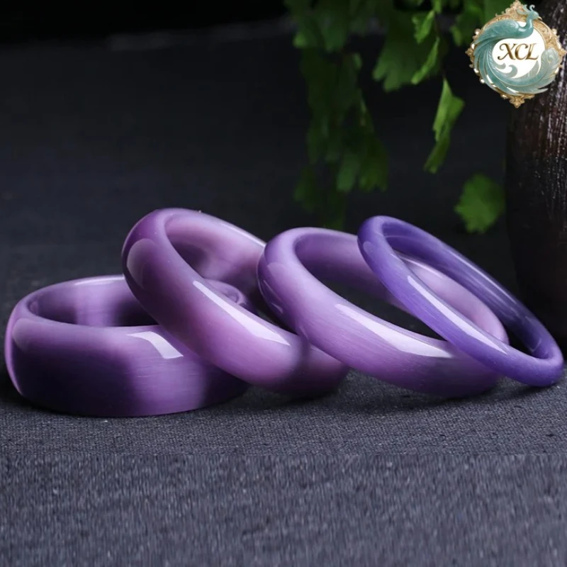 

Новый браслет с фиолетовым опалом | Женский браслет с аметистом, элегантные украшения из драгоценных камней