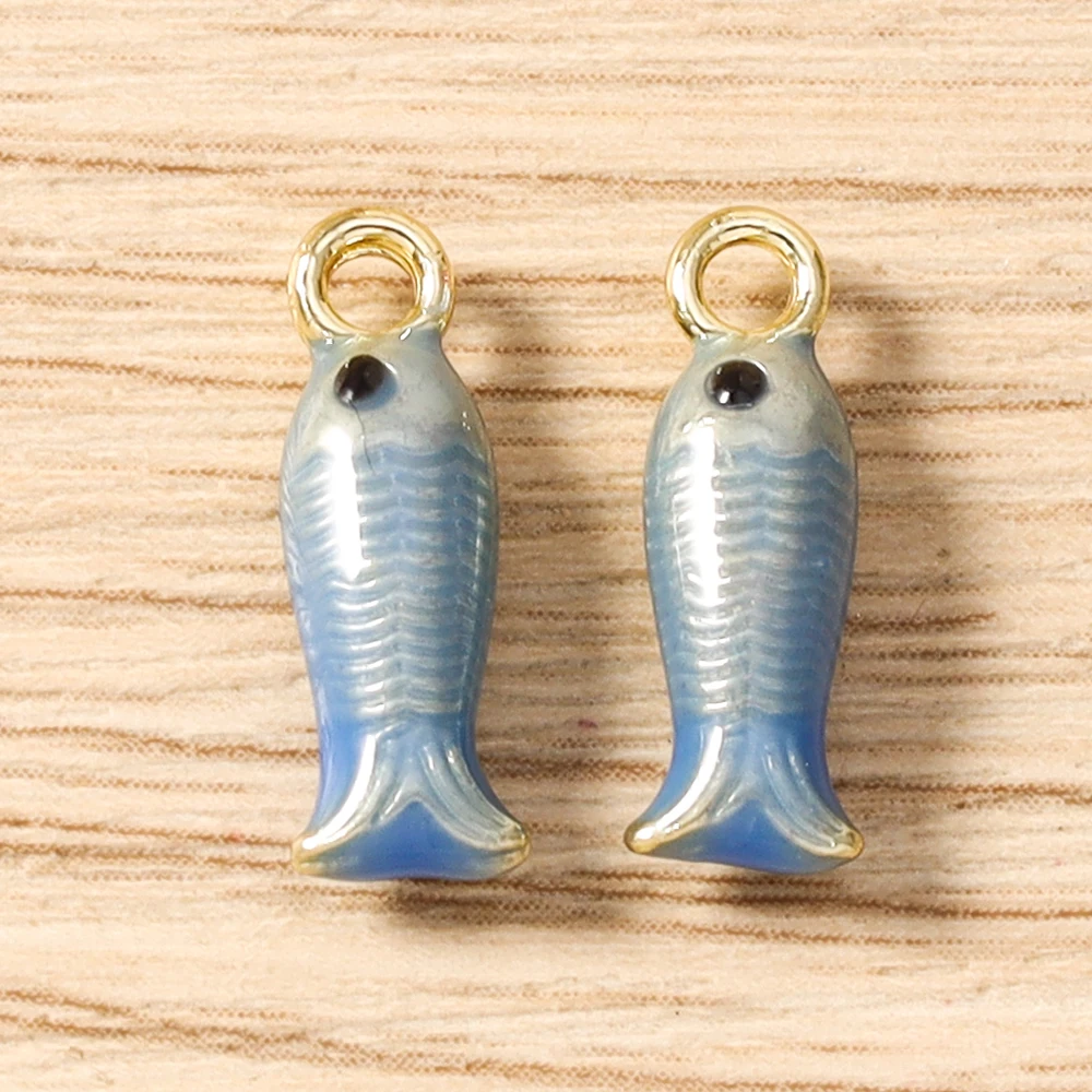 Tusember 5 Stück niedliche bunte Seestern-Muschel-Fisch-Anhänger für die Schmuckherstellung, Ohrringe, Halsketten, Armbänder, DIY-Bastelarbeiten – Detail 19