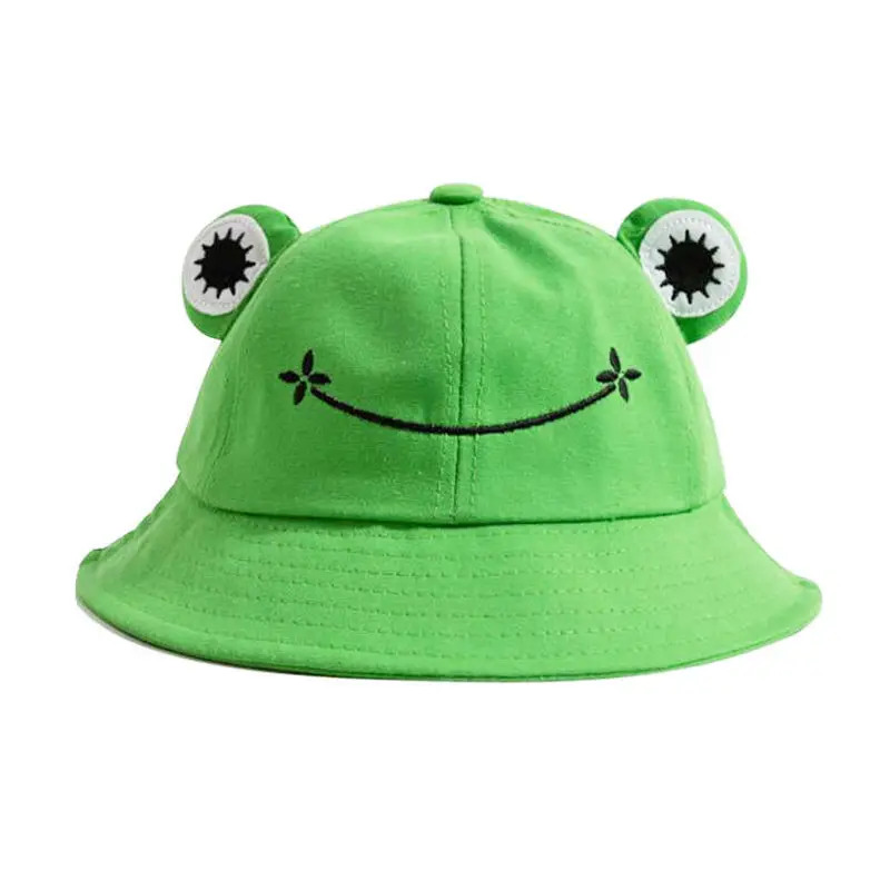 

New hat frog fisherman hat cute sun shading breathable hat children's personality big eyes basin hat fisherman hat