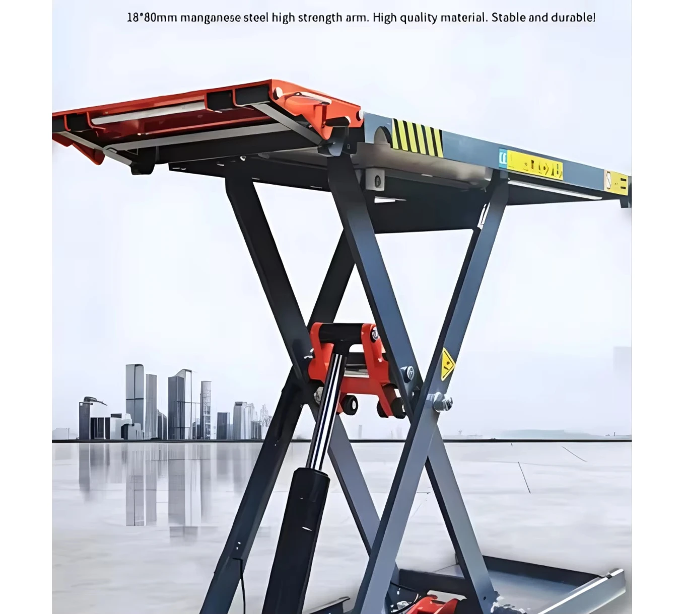 Ultra-Thin 1.2m CE Certified 4000kg Hydraulic Scissor Car Lift Mid