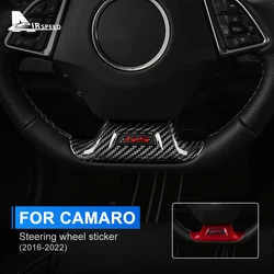 Real Hard Carbon Fiber For Chevrolet Camaro 2016 2017 2018 2019 2020 2021 2022 Accessories Interior Car Steering Wheel Sticker