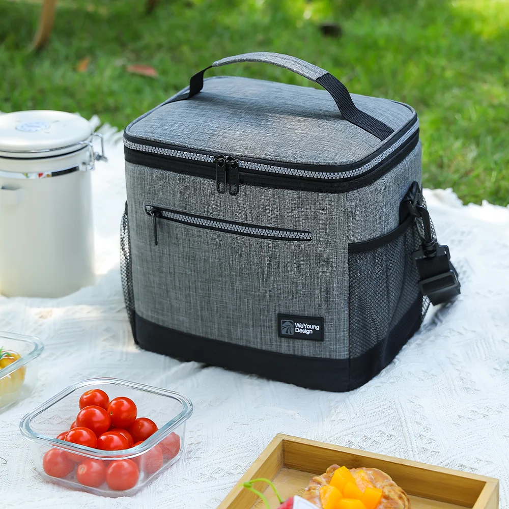 12L wasserdichte Isolierungs-Campingtasche mit PEVA-Folie-Innenfutter, große Kapazität, Mittagessen- und Bento-Tasche für Arbeit und Pendeln – Detail 2