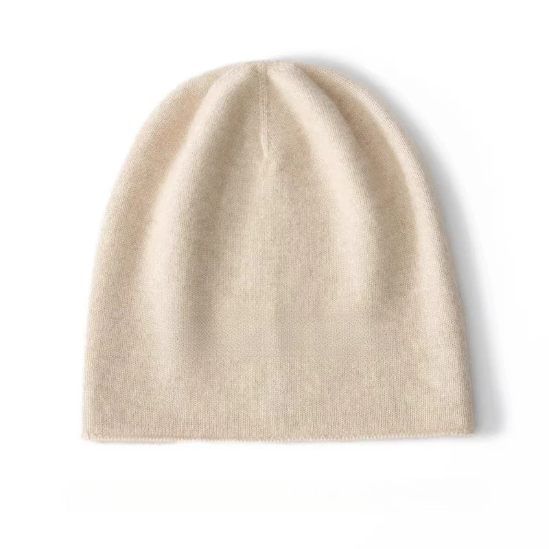 

2025 Pure Goat Wool Hat Winter Unisex Couples Knitted Beanie Warm and Versatile
