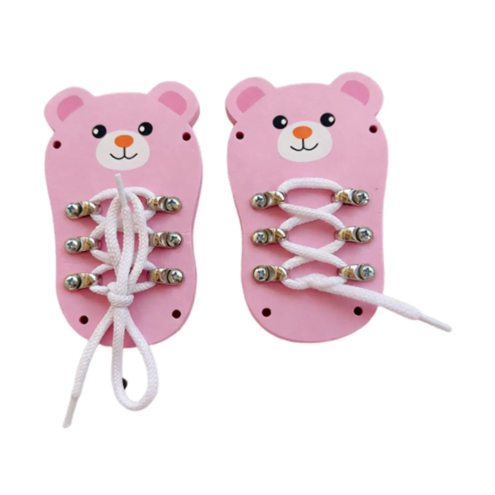 

Tie Lacing Toy Fine Motor Skills Early Development Toy Wooden Busy Board Threading Teaching Toys Learn to Tie Shoes for Children