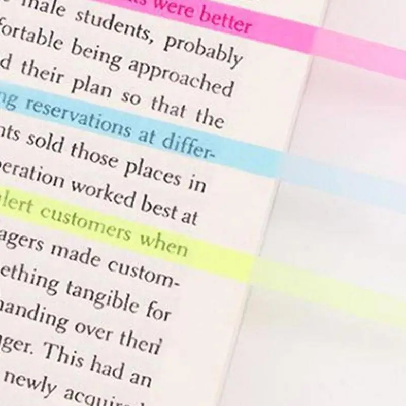 Highlighter Strips Highlight Strips Sticky Notes Page Markers Sticky Book Tabs For Annotating Books Pack Of 5