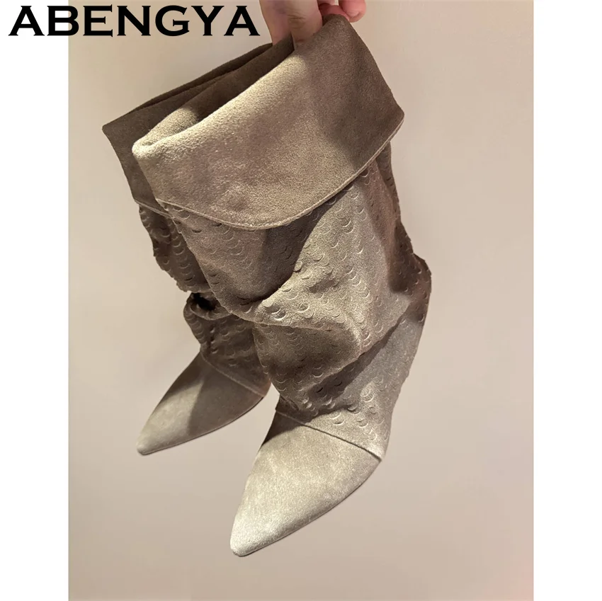 Women's Mid Calf Short Boots 2 - Ethnic Fashion Women ulasan dan harga