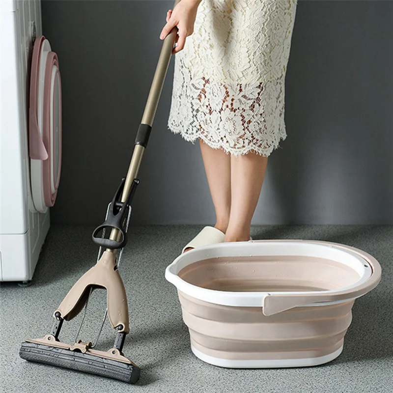 

75STO-1 шт. розовое складное ведро для воды, пластиковое ведро для чистки на открытом воздухе, аксессуары для сортировки мусора