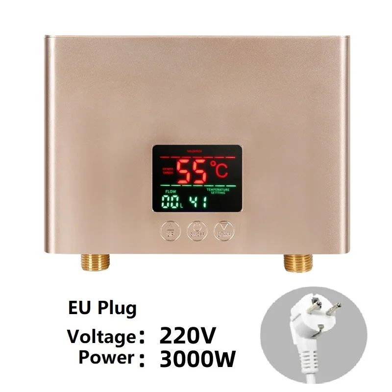 110V 220V Doorstromers Badkamer Keuken Wandmontage Elektrische Boiler LCD Temperatuurdisplay met Afstandsbediening - afbeelding 1