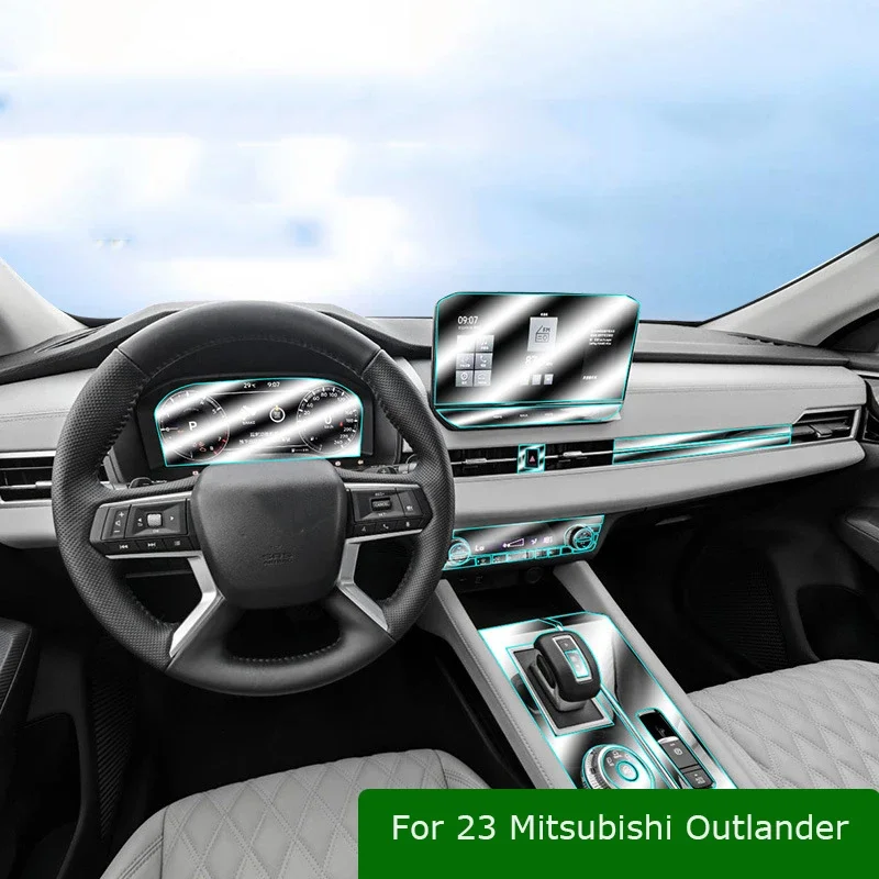 For Mitsubishi Outlander 2023 Car Protective Film Clear Car Transparent TPU Self-adhesive Paint Protective Film Console Screen