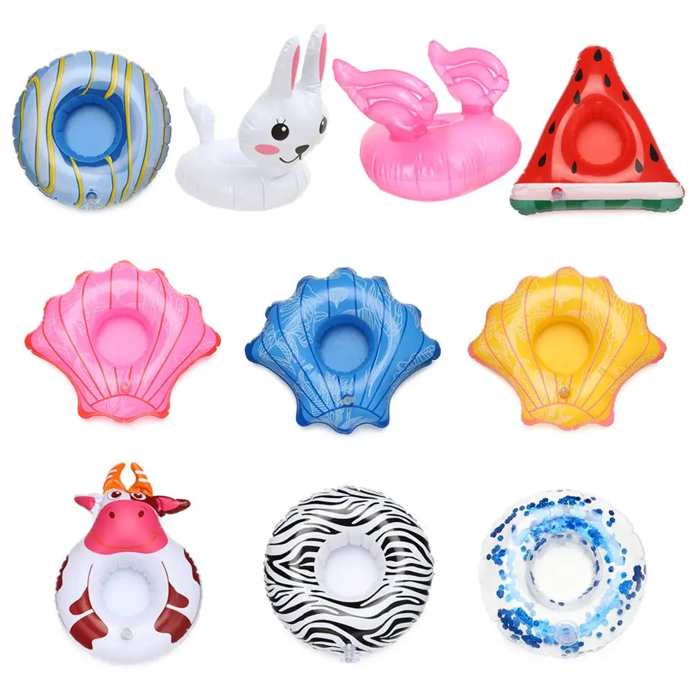 1Pcs Pool Party Party Decoration Pool Floaties Inflatable Drink Holders Drink Floats Inflatable Cup Coasters Swimming Pool Float