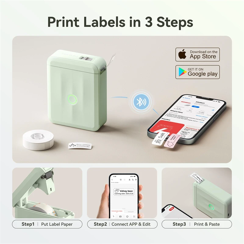 Niimbot D110 Mini Portable Thermal Printer D11 D101 H1 Smart Pocket Sticker Maker Self-adhesive Bluetooth Label Printer For Home