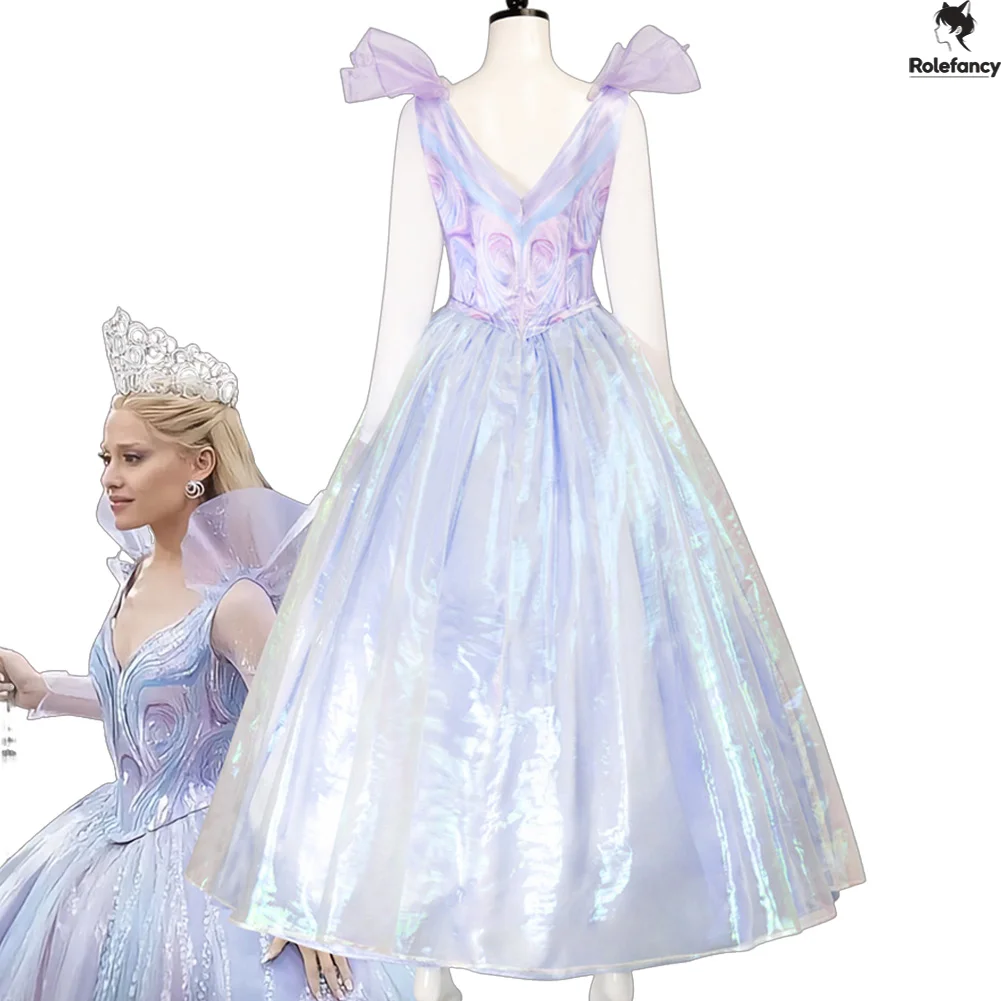 

Глинда фильм Викидная ведьма для взрослых женщин косплей костюм волшебное фиолетовое платье Хэллоуин вечерние карнавал маскарад необычный наряд маски