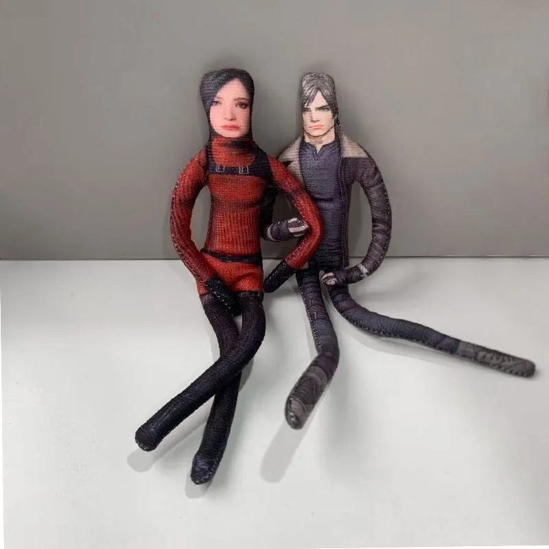 26cm Game Leon Kennedy Resident Plush Doll With Body Wire Flexible Character Evil Jill Valentine Ethan Winters Stuffed Toy Gifts