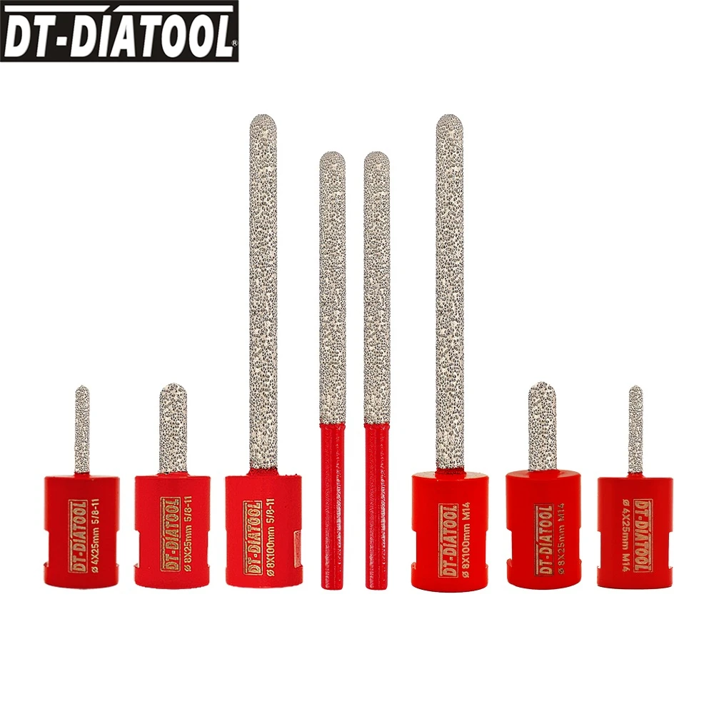 2pcs 4mm / 8mm Diamond Mortar Raking Bits Coarse For Mortar Raking Brick Removal Vacuum Brazed Removal finger Bits
