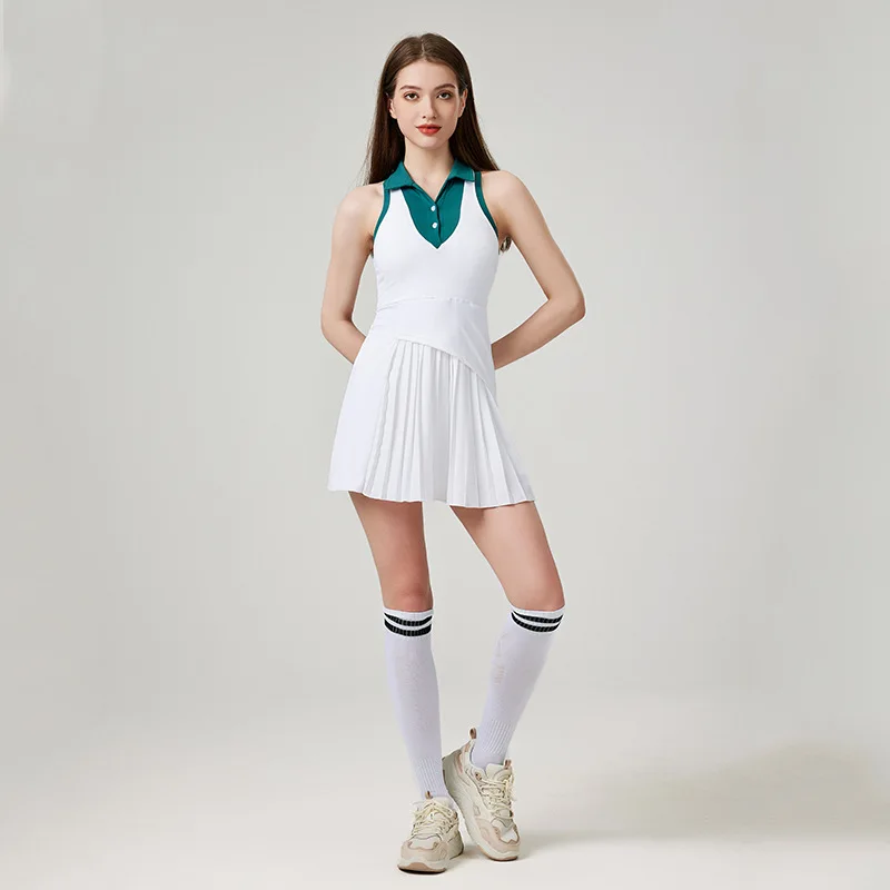 New Outdoor Sports Suit Sleeveless Badminton Dress Tennis Skirt Women Golf Skirt Women