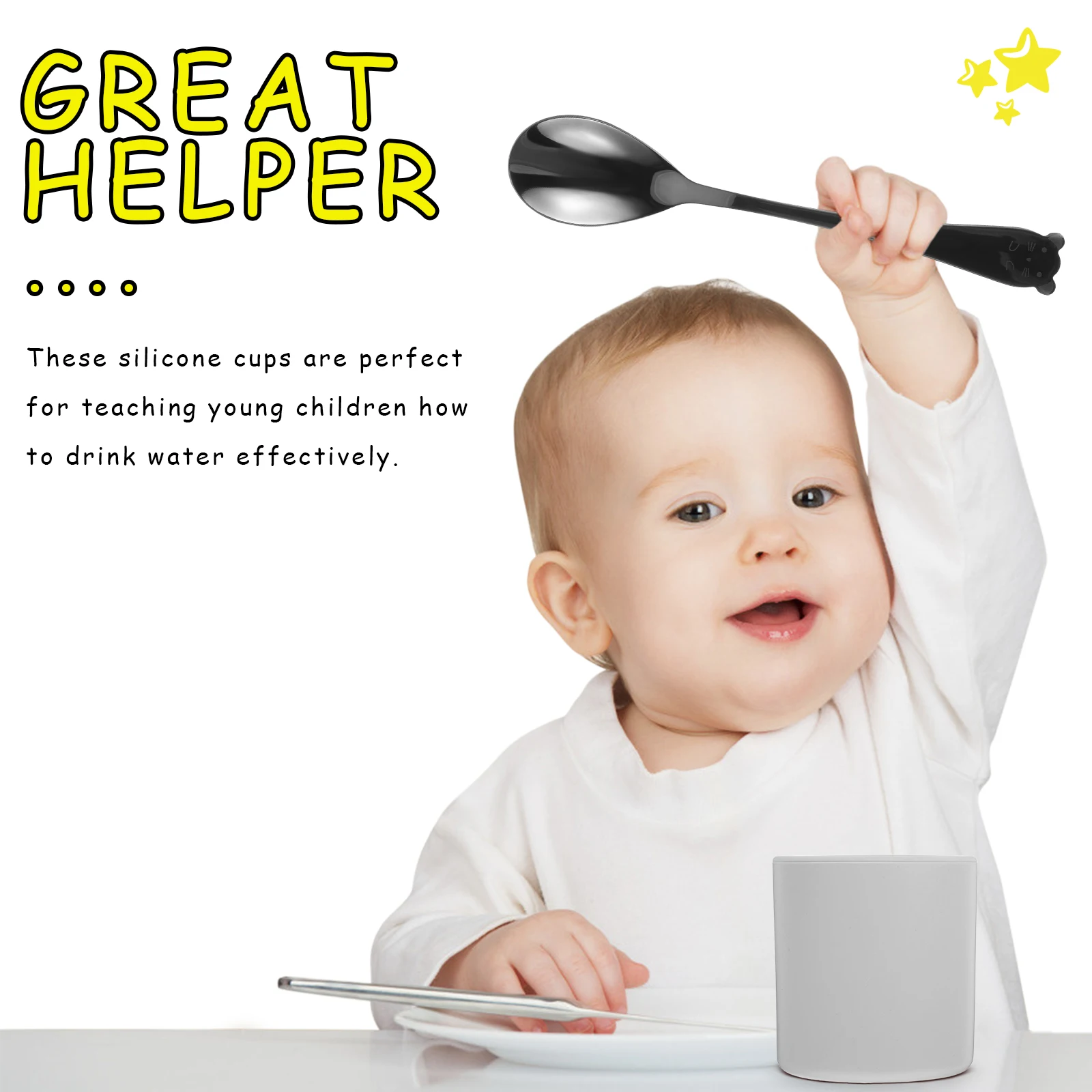 2 Buah Cangkir Pelatih Silikon Balita Cangkir Minum Air Bayi Anti Bocor Cangkir Latihan Anak untuk Kebiasaan Sehat Cangkir Bayi