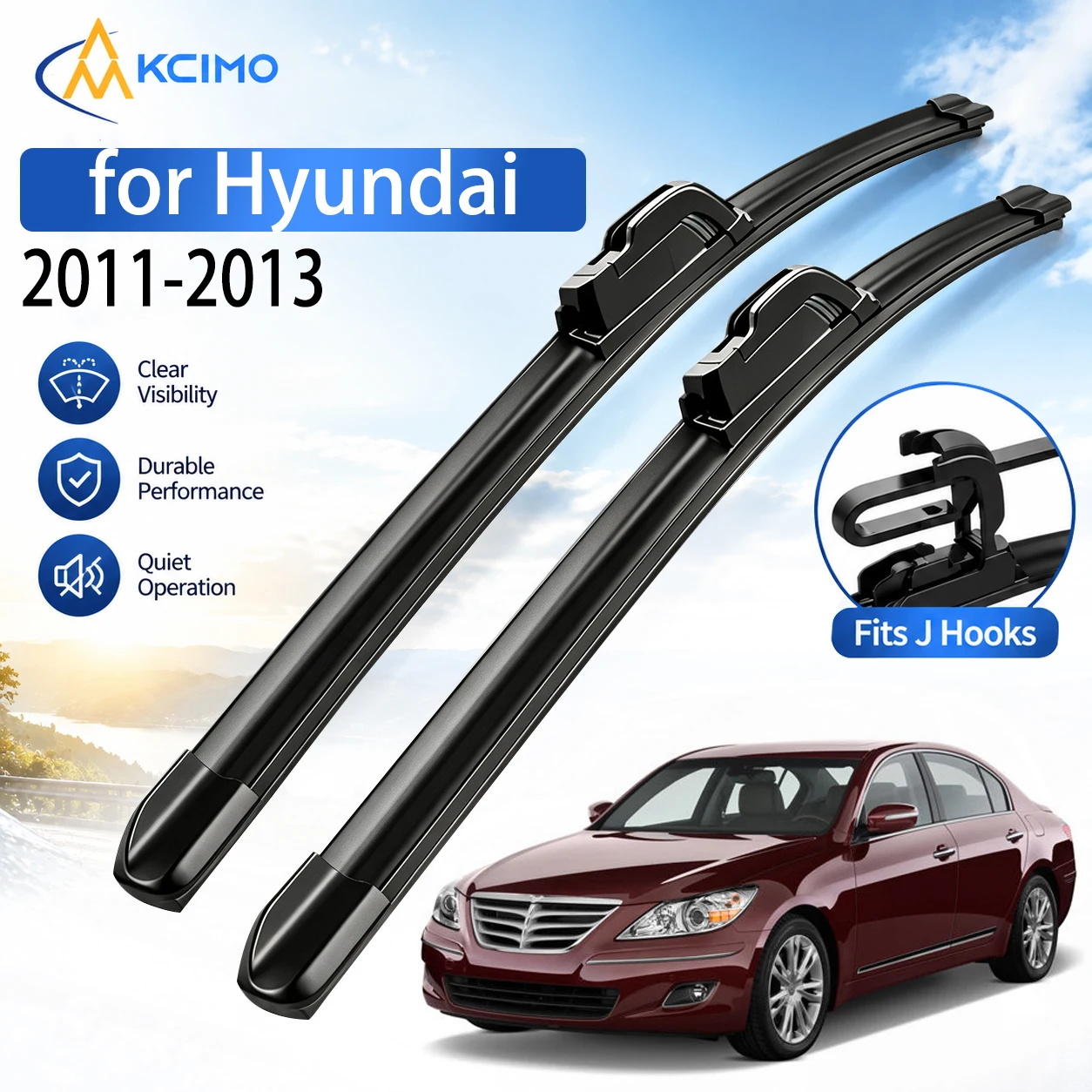 2Pcs Front Windshield Wiper Blades Kit 24