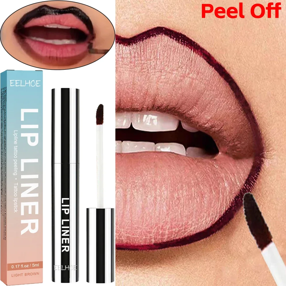 Waterdichte Lip Liner Peel Off Tattoo Lipgloss Matte Vloeibare Lipliner Potlood Tattoo Contour Make-up Tool Lippen Tint Cosmetische