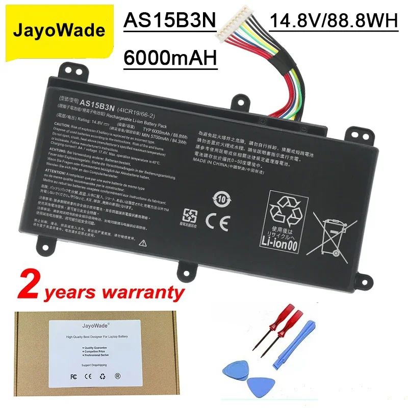 

AS15B3N Laptop Battery for Acer Predator 17 15 G9-591-713C 17 G9-792-72S6 Predator 21X GX21-71 17X GX-79 G5-79 6000mAh AS15B3N