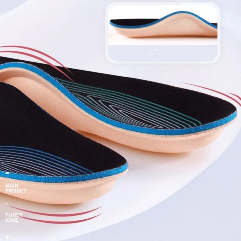 Cork Flat Foot Arch Support Orthopedic Insoles X-shaped Lower Leg Shape Correction