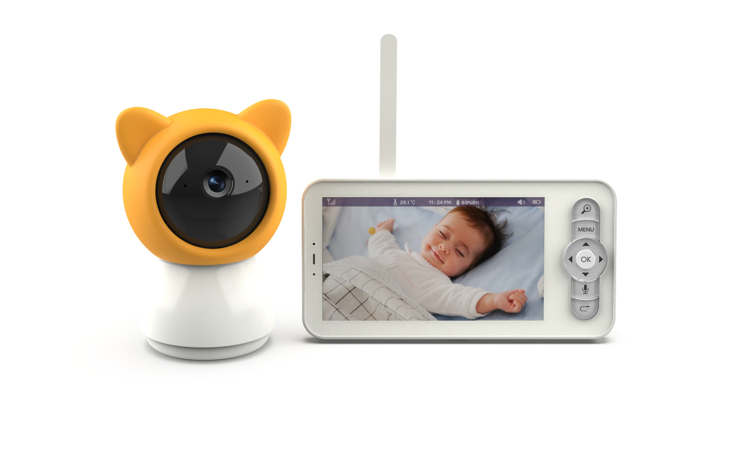 LCD Smart Home Security Audio Baby  Wifi IP Camera Wireless CCTV Camera with Human Auto Tracking Cloud Baby Cry Detect
