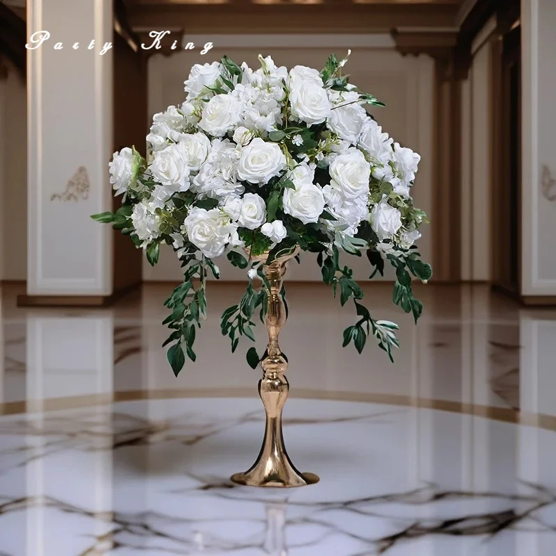 

Artificial Greenery White Flowers Wedding Decoration Table Centerpieces Road Lead Flower Ball Home Decor Stage Windows Display