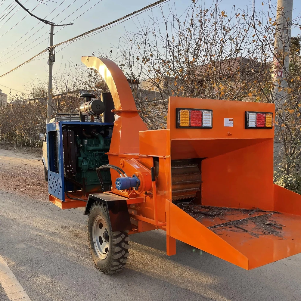 Garden Shredder Chipper - آلة تقطيع الأخشاب المحمولة بمحرك هيدروليكي