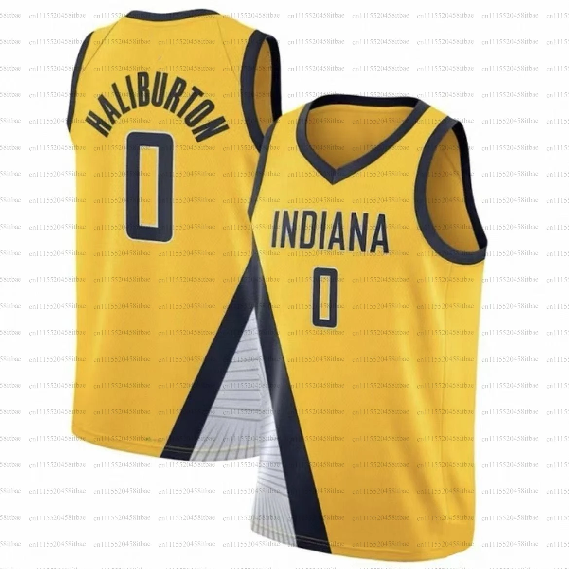 0 Haliburton Basketball Jersey Indiana Sleeveless Tank Top Quick Dry Sport Streetwear Fans Training Vest Yellow Family Matching