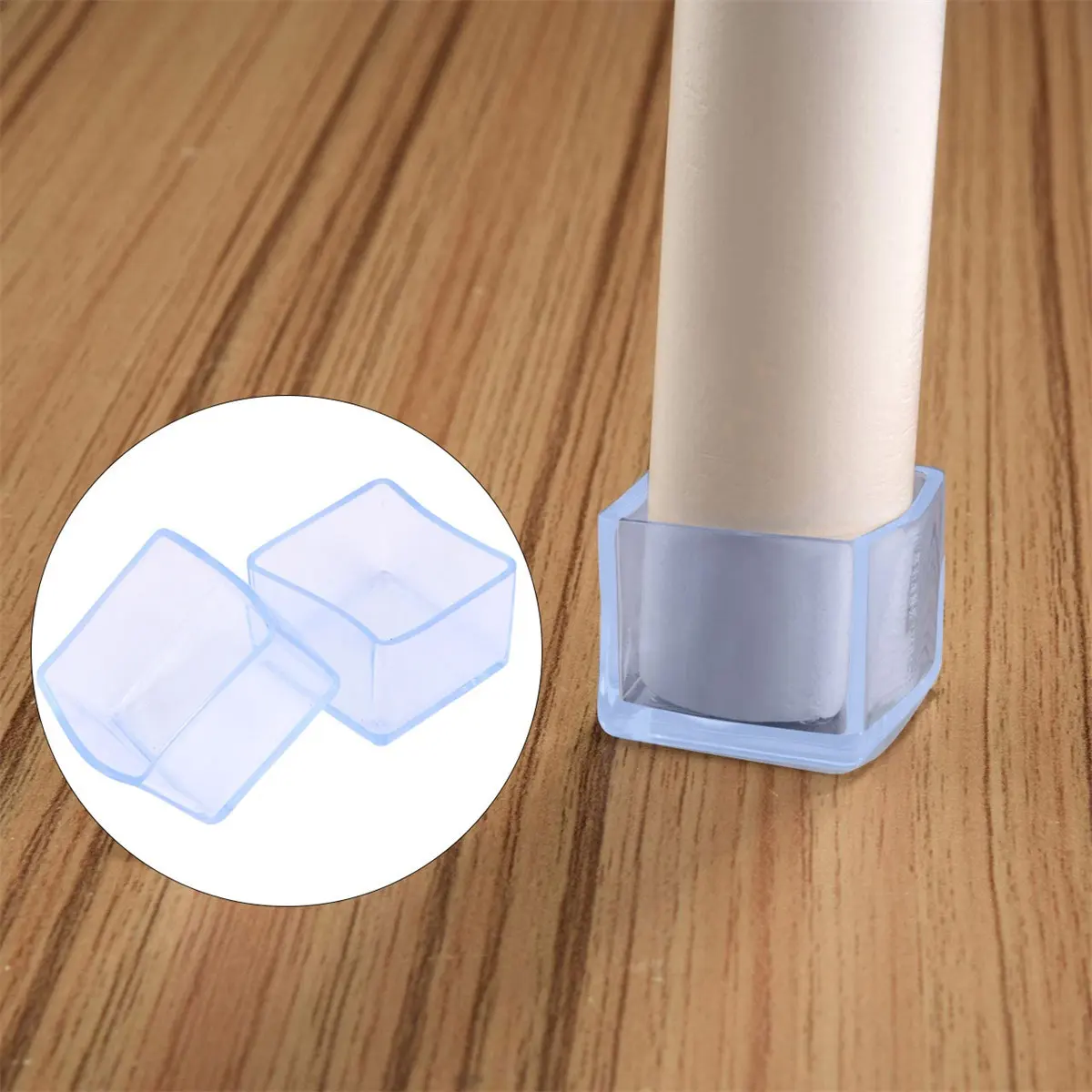 40Pcs Table Leg Protectors Clear PVC Chair Feet Caps Anti-Slip Noise Prevention Furniture Leg Covers Suitable for Home Office
