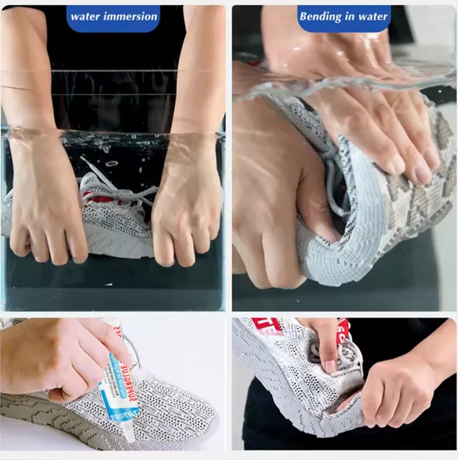 غراء إصلاح الأحذية 5 ثواني، تجفيف سريع، لإصلاح الأحذية، لنعال EVA من الجلد والمطاط (60 مل)، مقاوم للماء، مقاوم للانحناء، التصاق قوي وفوري.