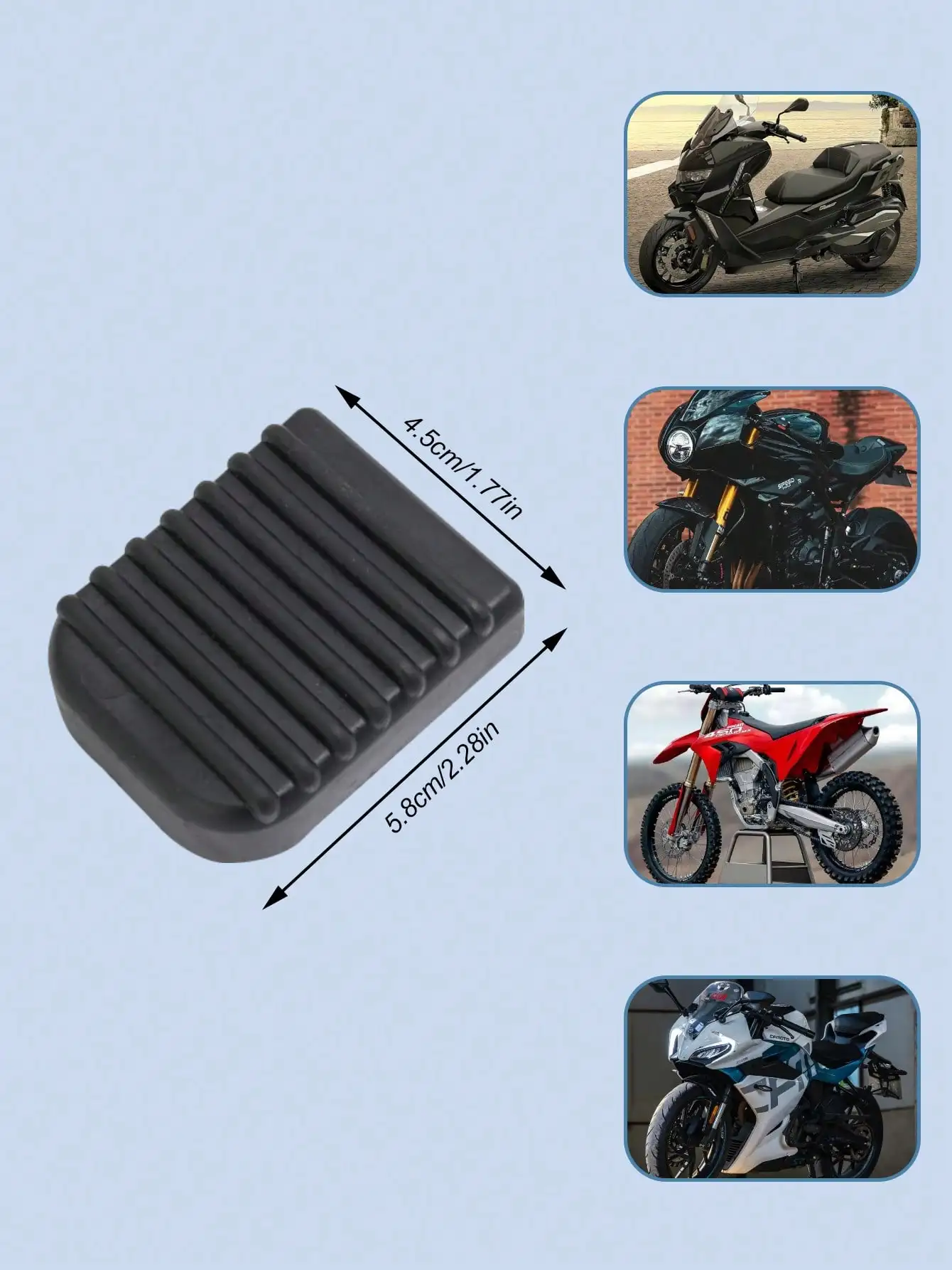 Universal Motorcycle Side Stand Pad – Rubber Non-Slip Oversized Base Extender, Fits All Motorcycles & E-Bikes image 6