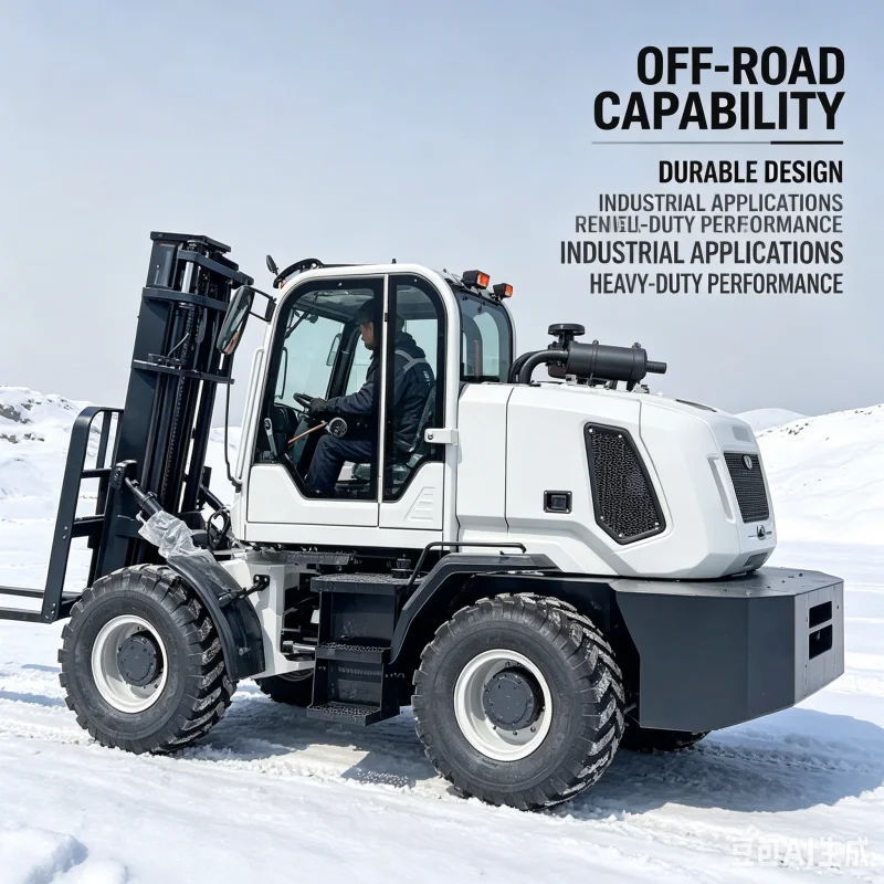 48v All Terrain Electric Forklift With Four Wheel Drive And Heavy Duty Tires For Unstable Outdoor Construction