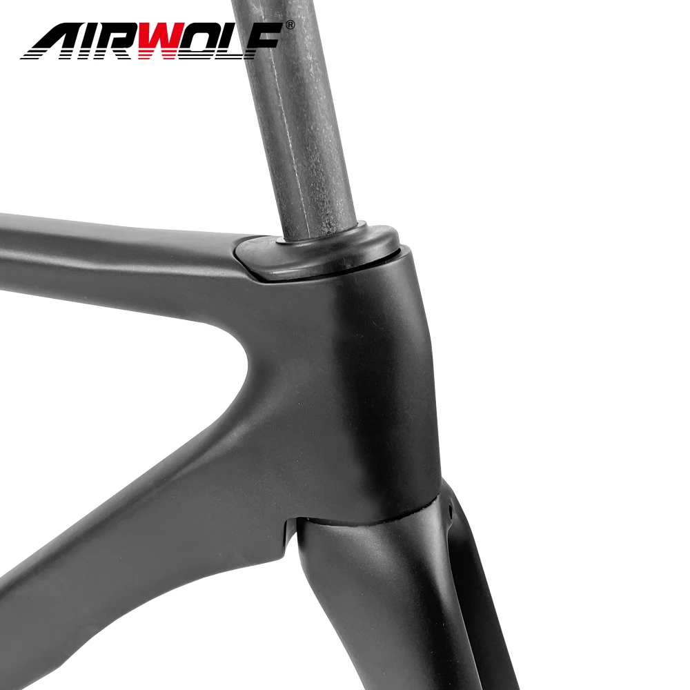 Airwolf Carbon Road Bicycle Frame with Rim Brake Full Hidden Cable 700*28C Road Bike Frameset For Cycling Competition