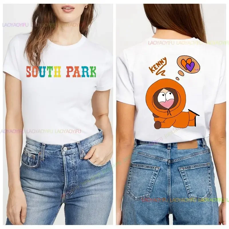 South Park Men's T-shirt I'm Going Home Graphic Women's Top Vintage Fashion Summer O Collar Cotton Oversized Short Sleeve Shirt