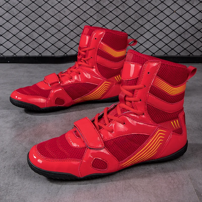 Men New Boxing Shoes Comfortable High Top Combat Athletic Outdoor Brand Male Breathable  Non-Slip Big Size Sport Wrestling Shoes