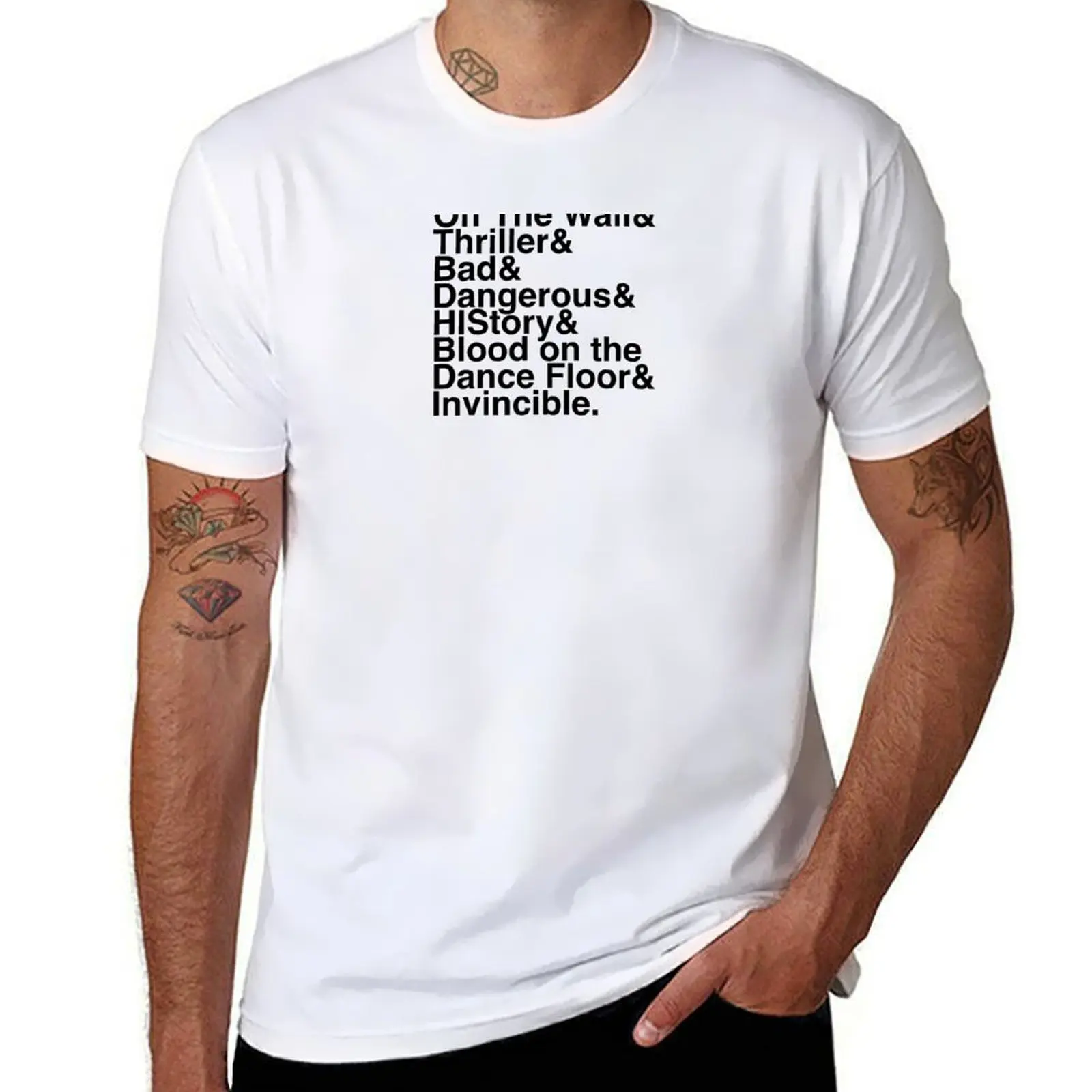 

Футболка «7 альбомов в Helvetica» (черный текст), забавные футболки с принтами, хлопковая футболка