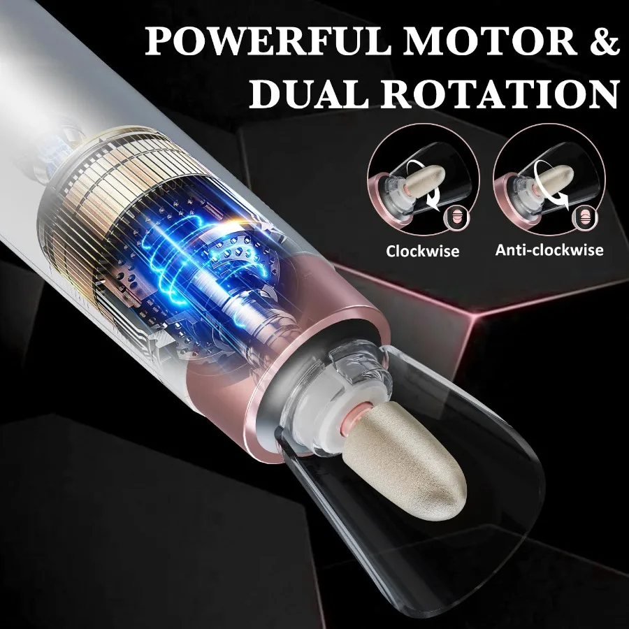 Kit professionale per manicure e pedicure Set di lime per unghie elettriche con trapano elettrico per unghie a batteria regolabile a 10 velocità per Pr