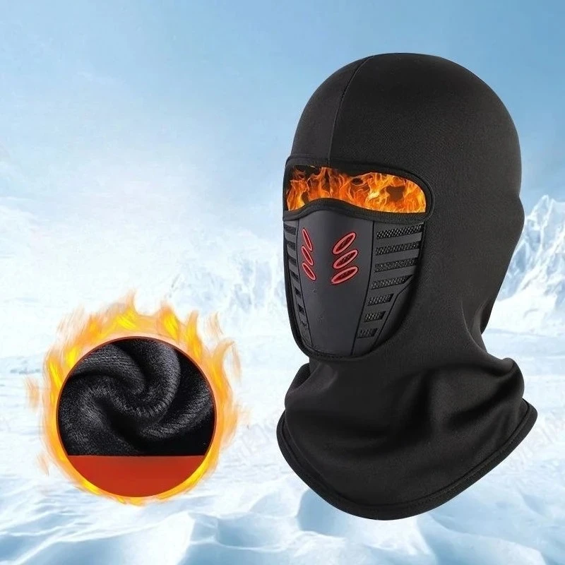 غطاء محرك السيارة الدافئ لركوب الدراجات في الشتاء، قناع سميك مقاوم للرياح وبارد وجيد التهوية، بطانة خوذة شتوية قاطرة شتوية