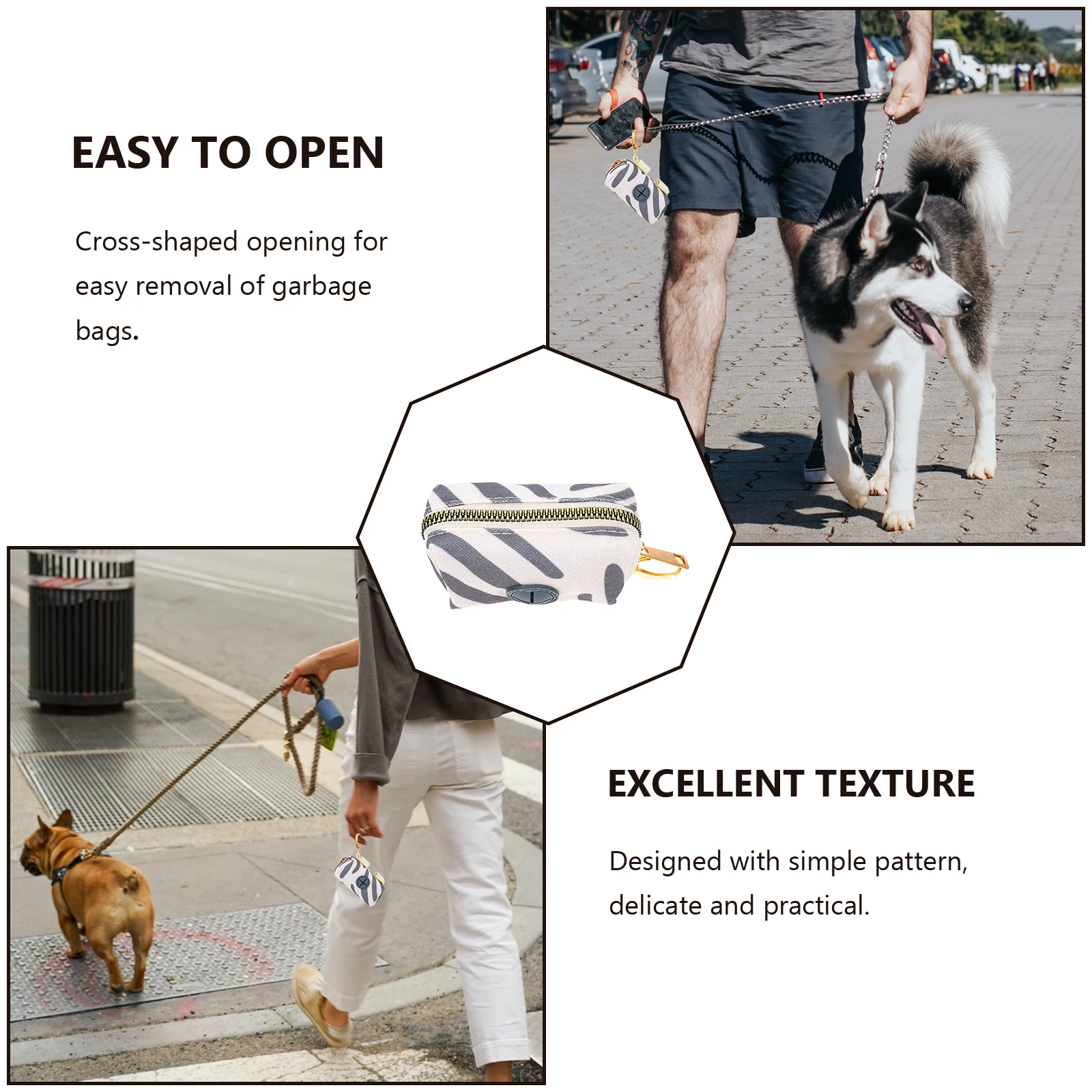 

Pet Bag Outdoor Poop Container Holder Portable Dispenser for Dog Puppy Treat Litter Storage Pouch Buckle Durable Polyester Easy