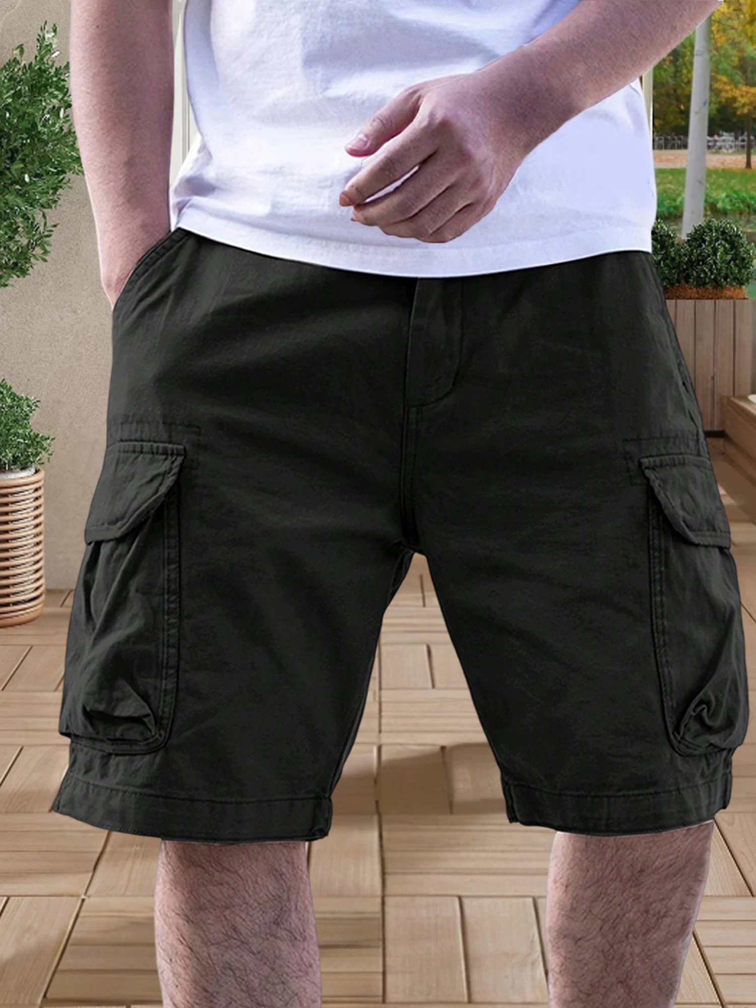 

Мужские легкие быстросохнущие шорты-карго с несколькими карманами и регулируемым поясом на шнурке для летних пляжных мероприятий